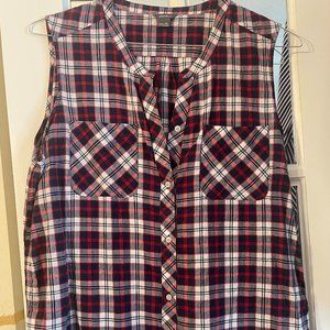 Eddie Bauer XL Plaid Tank Top
